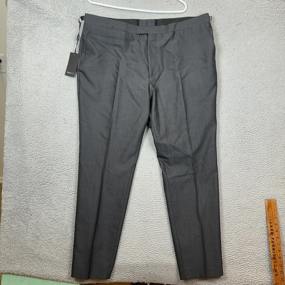 Torre Gavin AMF Charcoal Mohair Wool Blend 2 Piece Suit Mens 46R Jacket 42R Pant
